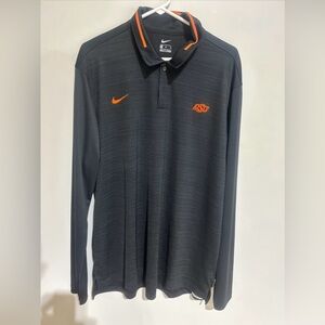 Nike Golf men's Tour Performance Dri Fit long sleeve 2 button golf polo shirt XL